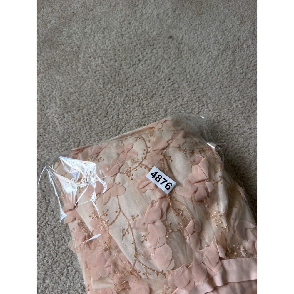 Anthropologie Eva Franco Skirt Fluttered Fete Tulle Petal Floral Blush Pink 0 - Picture 6 of 9